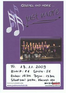 Plakat Konzert 13.11.2009
